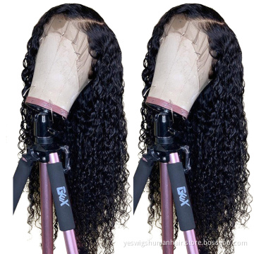 Yeswigs Water Wave Raw Brazilian Virgin Human Hair Hd Full Lace Front Wig Pre Plucked Wet and Wave Transparent Lace Frontal Wig